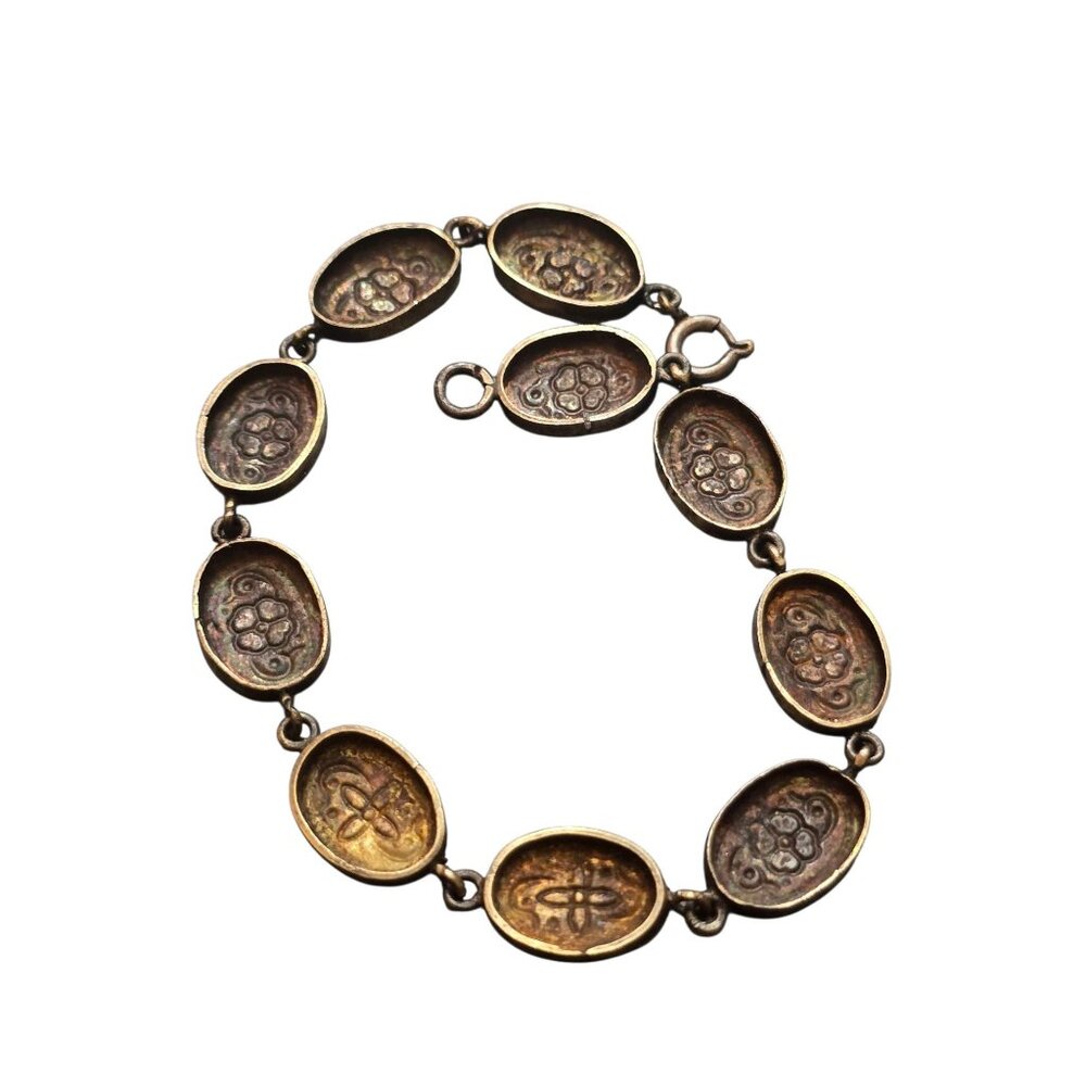 Vintage Tested Sterling Enamel Bracelet (A9255) - Picture 4 of 5
